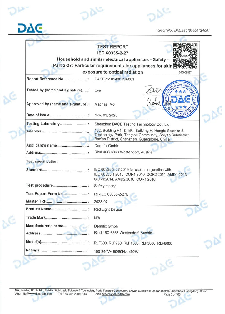 RLF3000 Red Light Therapy Panel Red Light Fix